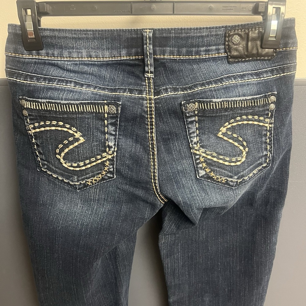 Silver Jeans Womens‎ 28X31 Aiko Mid Boot Dark Wash THICK STITCH
